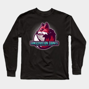 conservation counts, save endangered species Long Sleeve T-Shirt